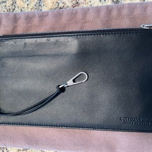 Bottega Veneta Interior Pouch from Tote Black with Silver Sipper